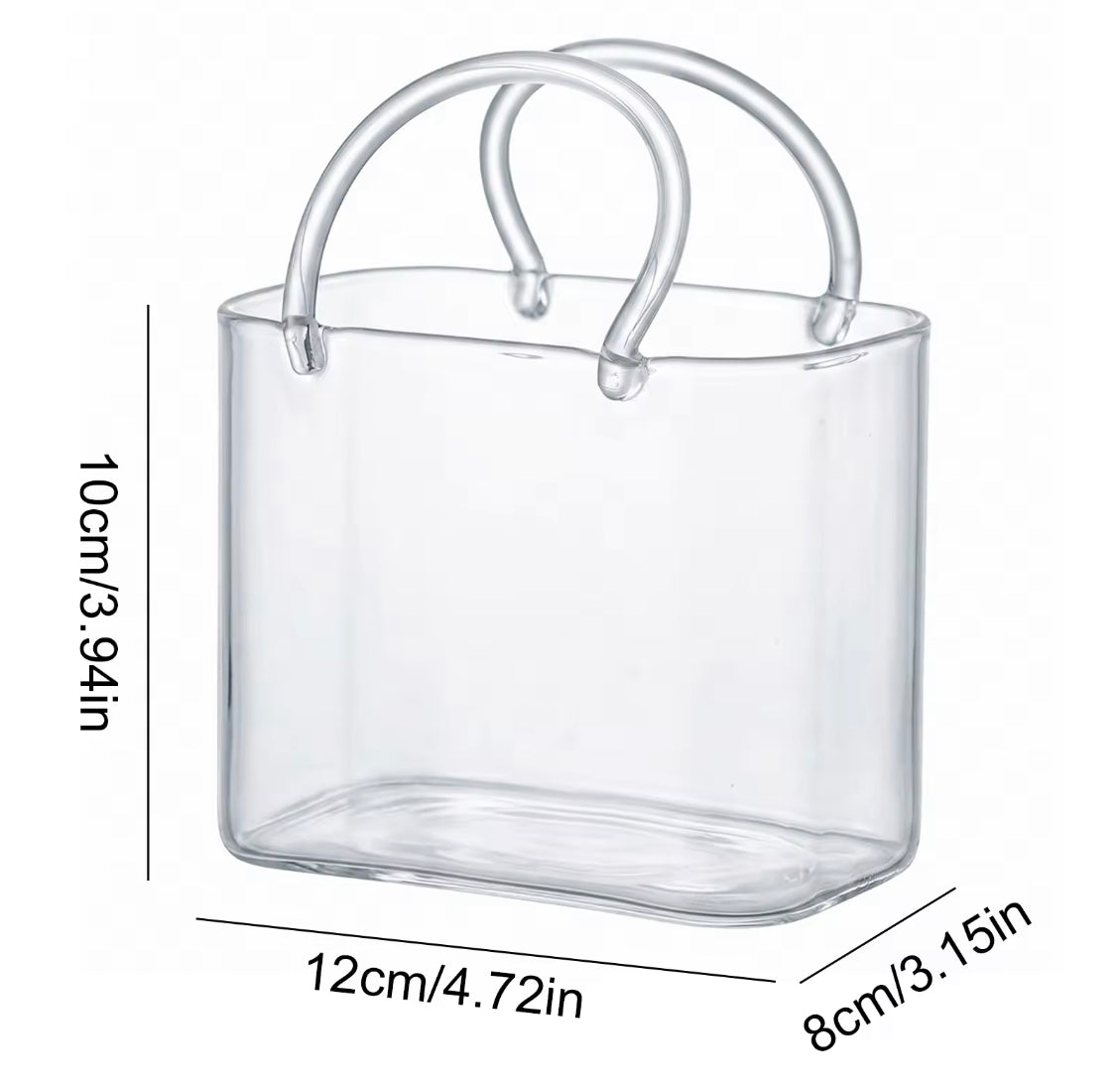 Portable Glass Sipper Bag With Straw, Aesthetic Glass Sipper Mug With Handle, Modern Glass Handbag Cup, Glass Purse Sipper With Straw