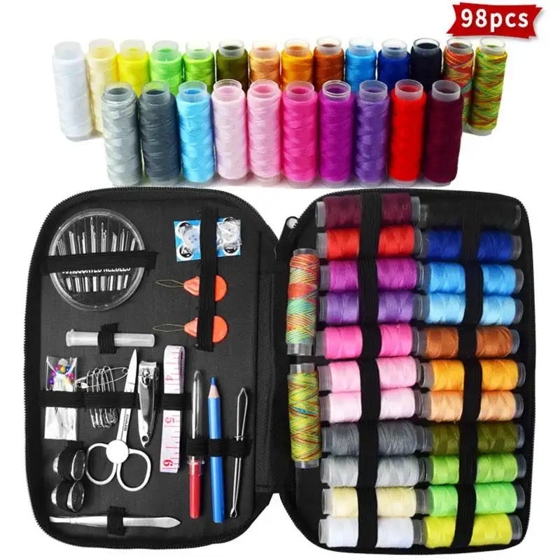 98 Pcs Household Sewing Kit, Multifunction Sewing Kits Bag, Hand Quilt ...