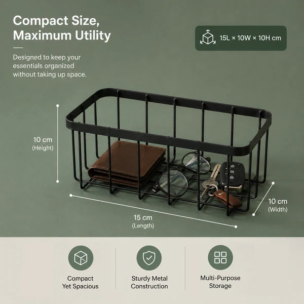 Wall Mounted Bathroom Storage Basket, Multipurpose Wall Storage Basket, Space Saving Bathroom Wall Shelf