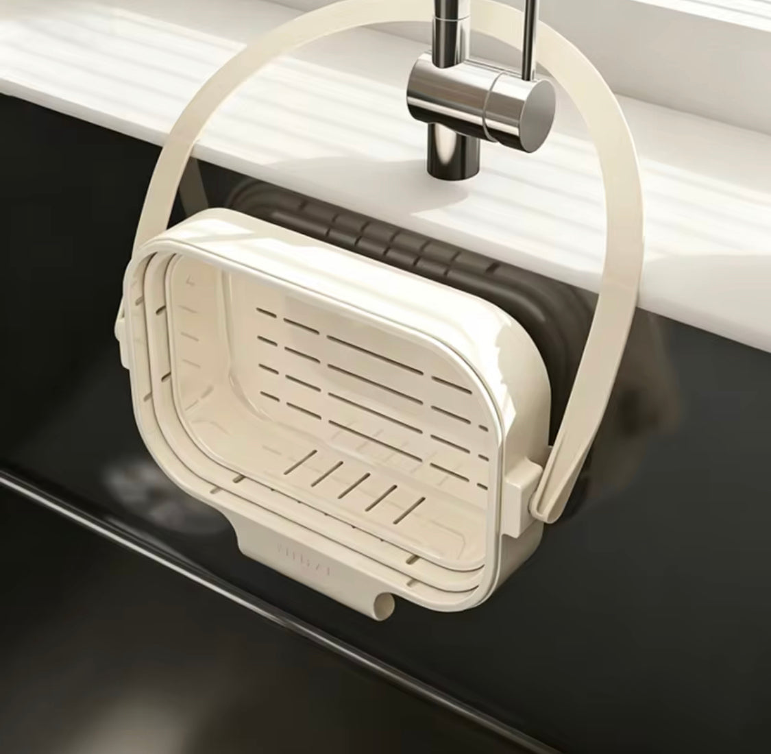Multipurpose Folding Drain Colander, Space Saving Sink Drain Basket, Adjustable Sink Drain Filter Basket, Foldable Fruit And Vegetable Washing Basket