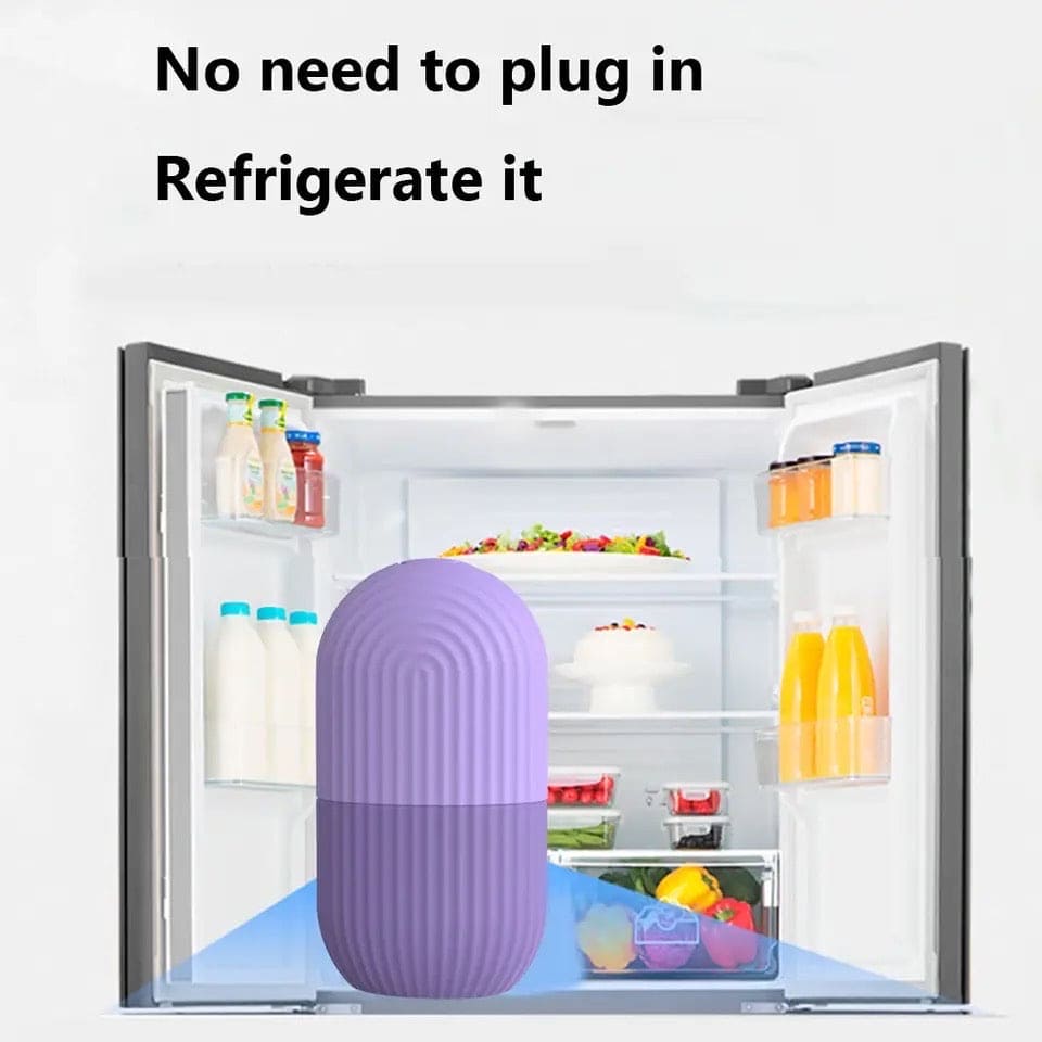 Silicone Capsule Ice Massager, Face Beauty Lifting Tool, Contouring Acne Eye Skin Educe Massager Roller, Silicone Freezing Beauty Swelling Face Massager Moisturizing Washable Oven Icing Mould