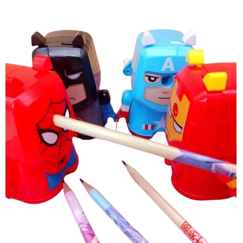 Fashion Super Hero Cartoon Pencil Sharpener, Marvel Series Styling Pencil Sharpener, Kids Creative Pencil Sharpener, Manual Pen Sharpener, Student Kids School Supplies