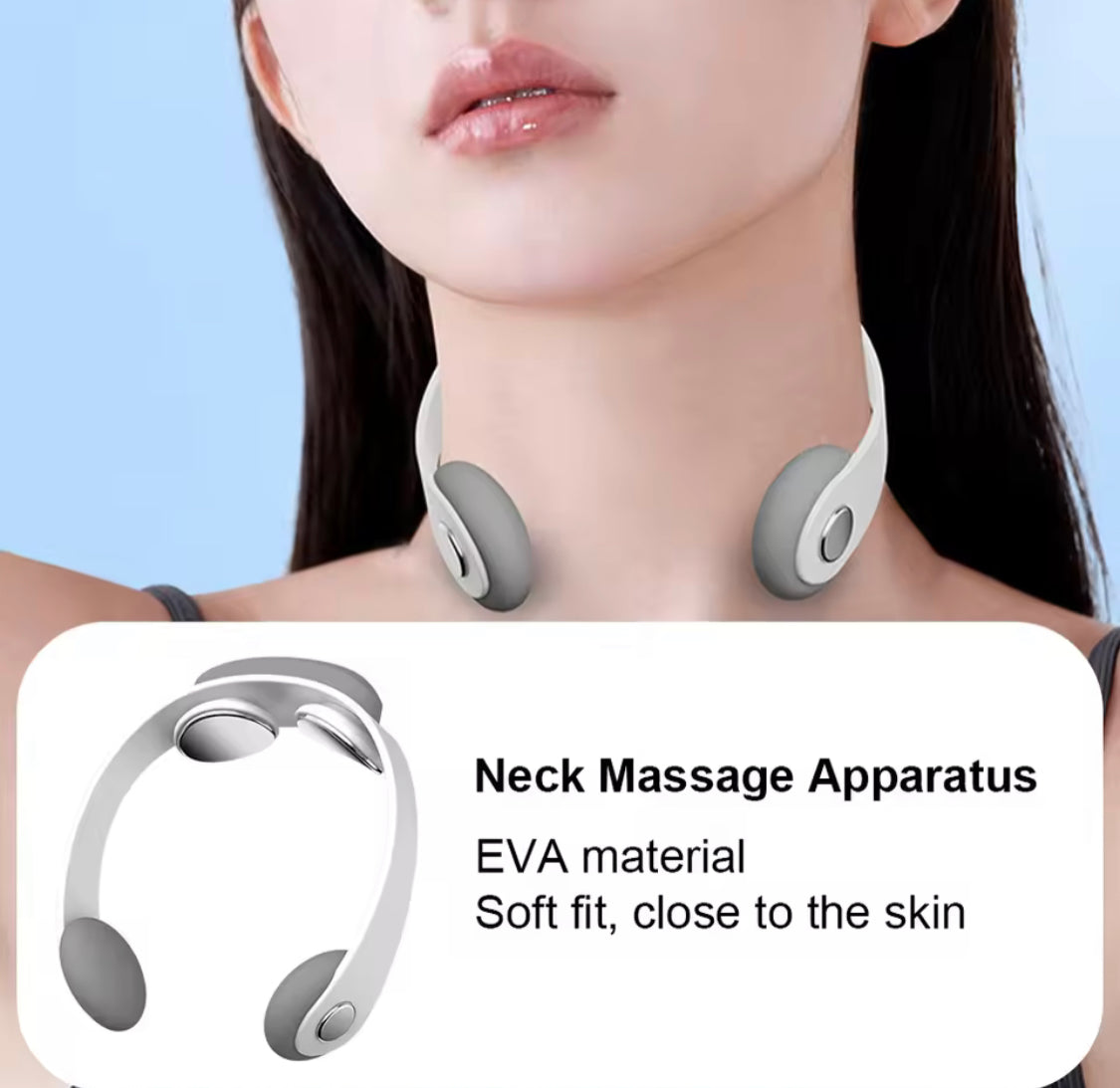 5 Gears Electric Neck Massager, Mini Neck Pulse Massager, Double Head Physiotherapy Massager