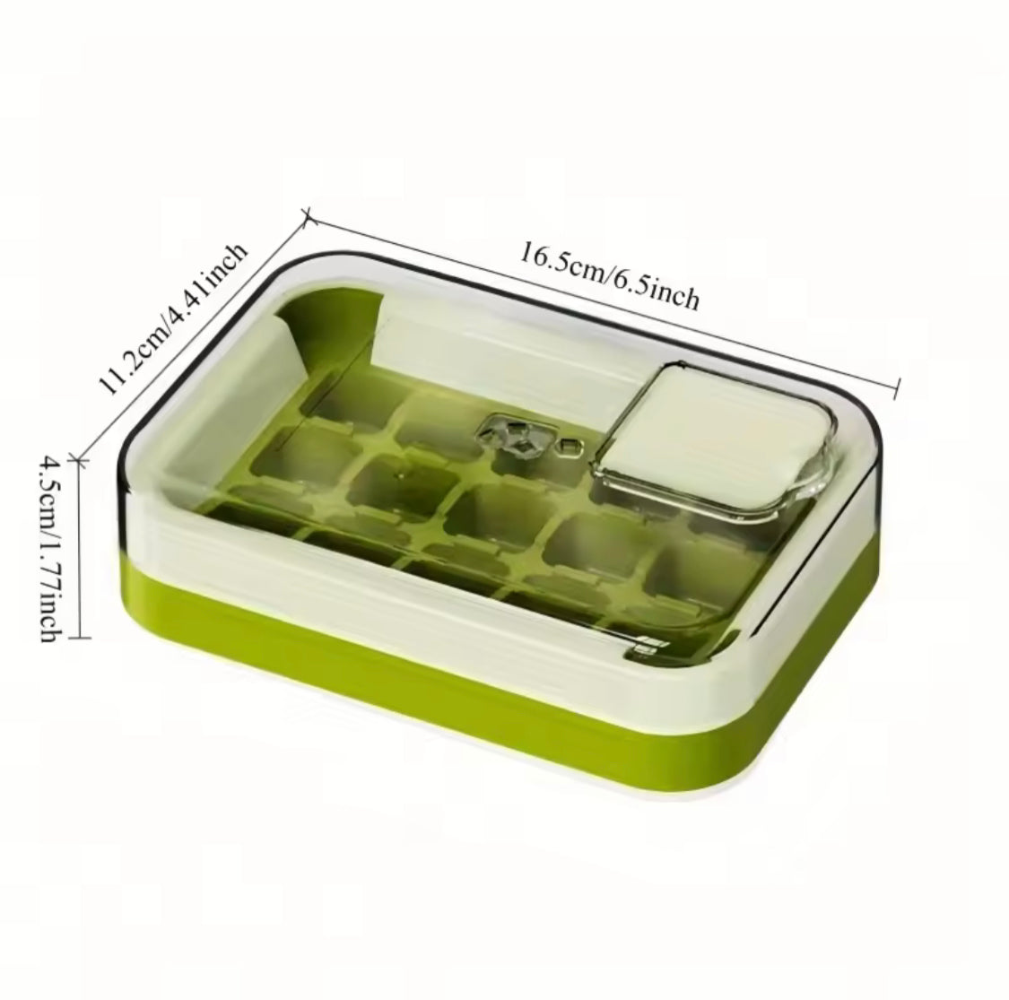 15 Grid Ice Cube Container, Fresh Cube Ice Tray Box, Chill Ice Box Maker, Pure Freeze Ice Box
