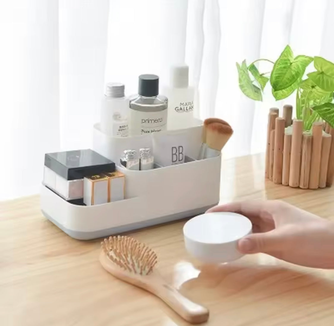5 Compartment Desktop Organizer, Multifunctional Storage Organizer Case, Washable Bathroom Storage Box