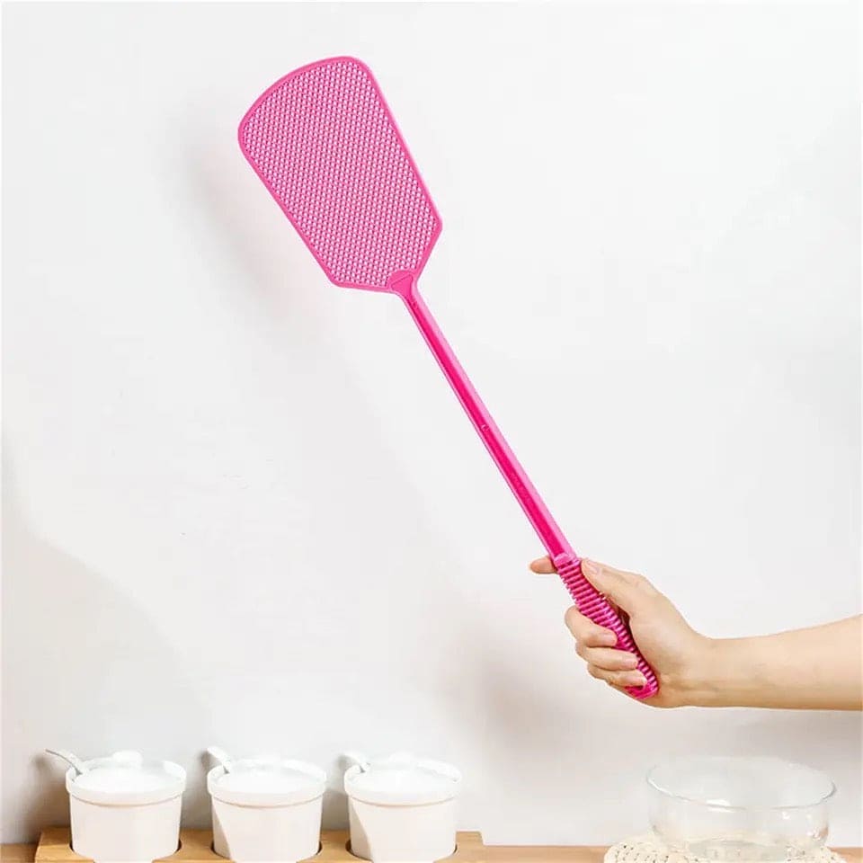 Plastic Fly Swatters, Flexible Long Handle Manual Swat, Striking Fly Sticky Flea Mattress Sticky Strip, Pest Bug Mosquito Insect Killer Slap Tool