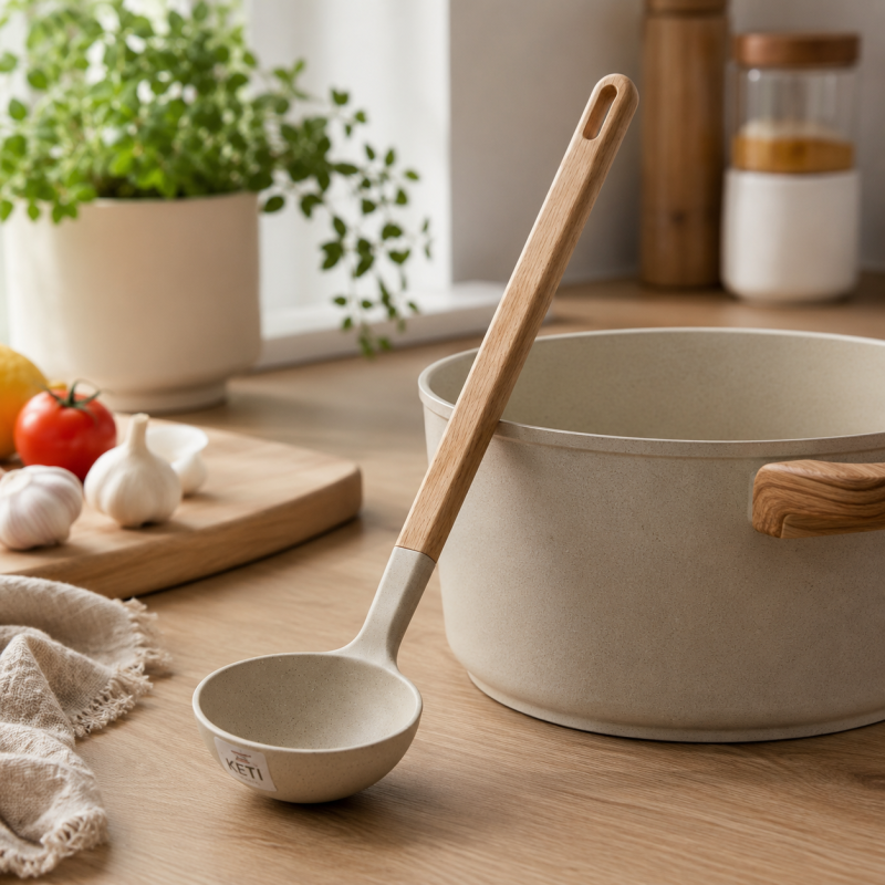 Non Stick Spoon With Wooden Handle, Multifunctional Soup Spoon, Kitchen Table wear Accessories