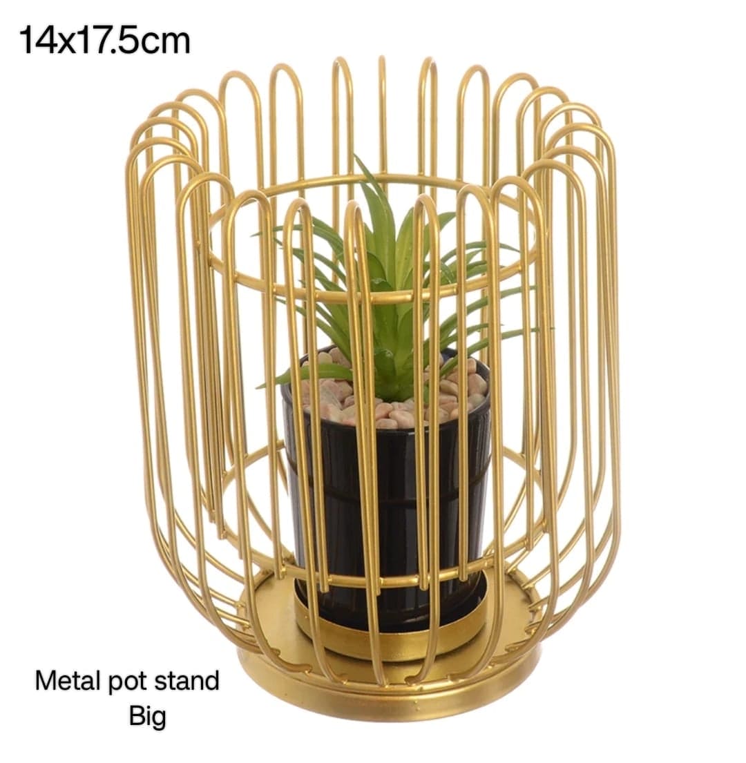 Royal Cage Metal Pot, Home Miniature Ornament, Iron Exquisite Home Decor, Decorative Metal Stand
