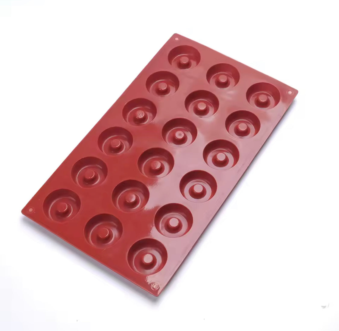 Mini Silicone Donut Chocolate Molds, 18 Grids 3D Silicone Donuts Molds, Pastry Decorating Molds