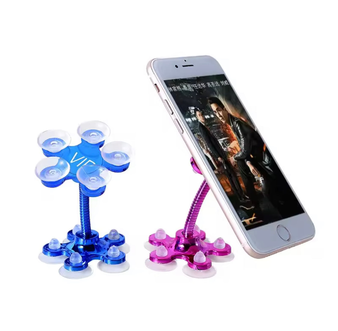 360 Rotatable Magic Phone Holder, Flower Shape Car Navigation Bracket, Flexible Compact Universal Phone Stand