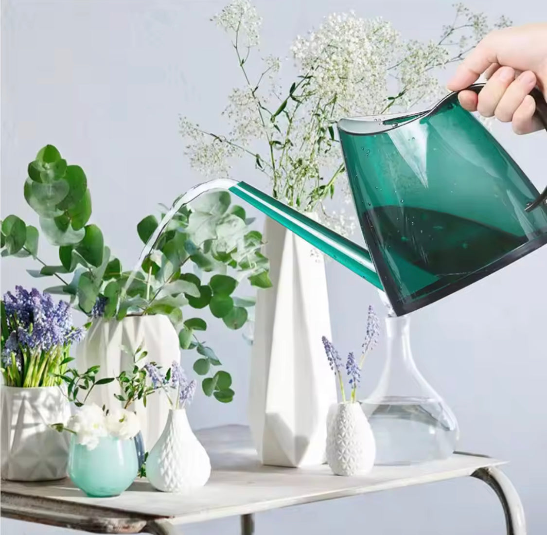 1.4L Transparent Long Spout Watering Kettle, Nordic Style Garden Watering Pot, Transparent Watering Pot, Small Watering Gardening Can, Multifunctional Long Spout Kettle For Watering Flower Plants