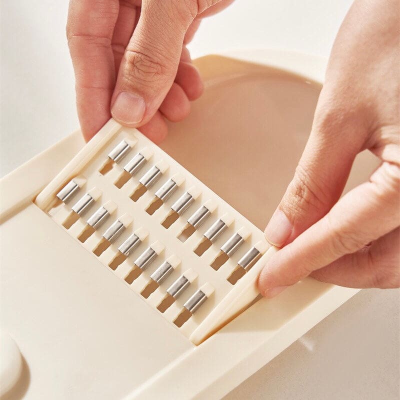 Multifunctional Vegetable Stinger, Vegetable Slicer Chopper Cutter Shredder with Storage Box,  Vegetable Cutter With Basket, Hand Guard Potato Grater With Storage, Vegetable Chopper With Container, Transparent Slicer Shredder And Cutter