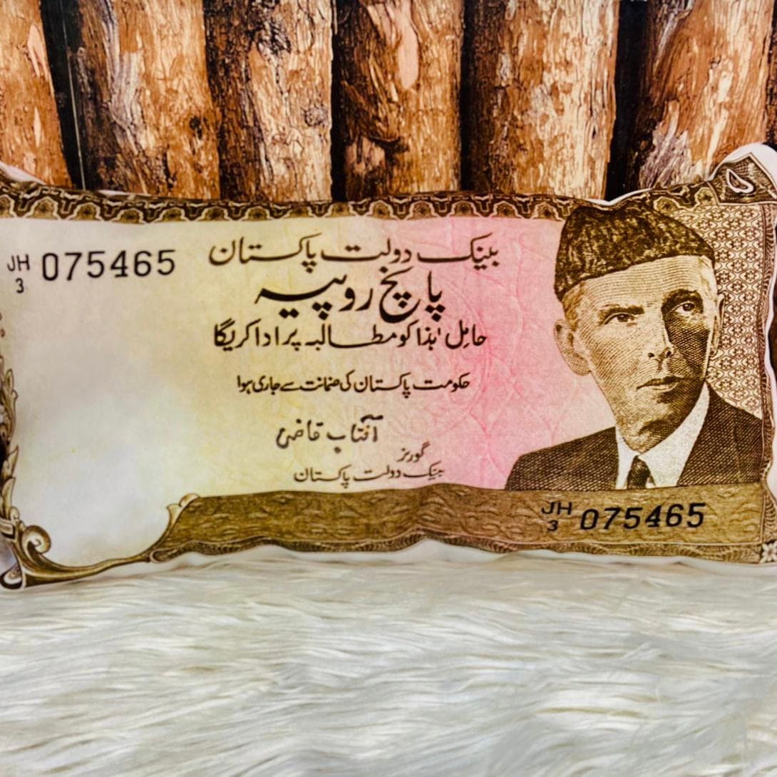 Currency Cushion, Home Decoration Cushions, Pakistani Currency Pillow, House Rupee Sofa Cushions