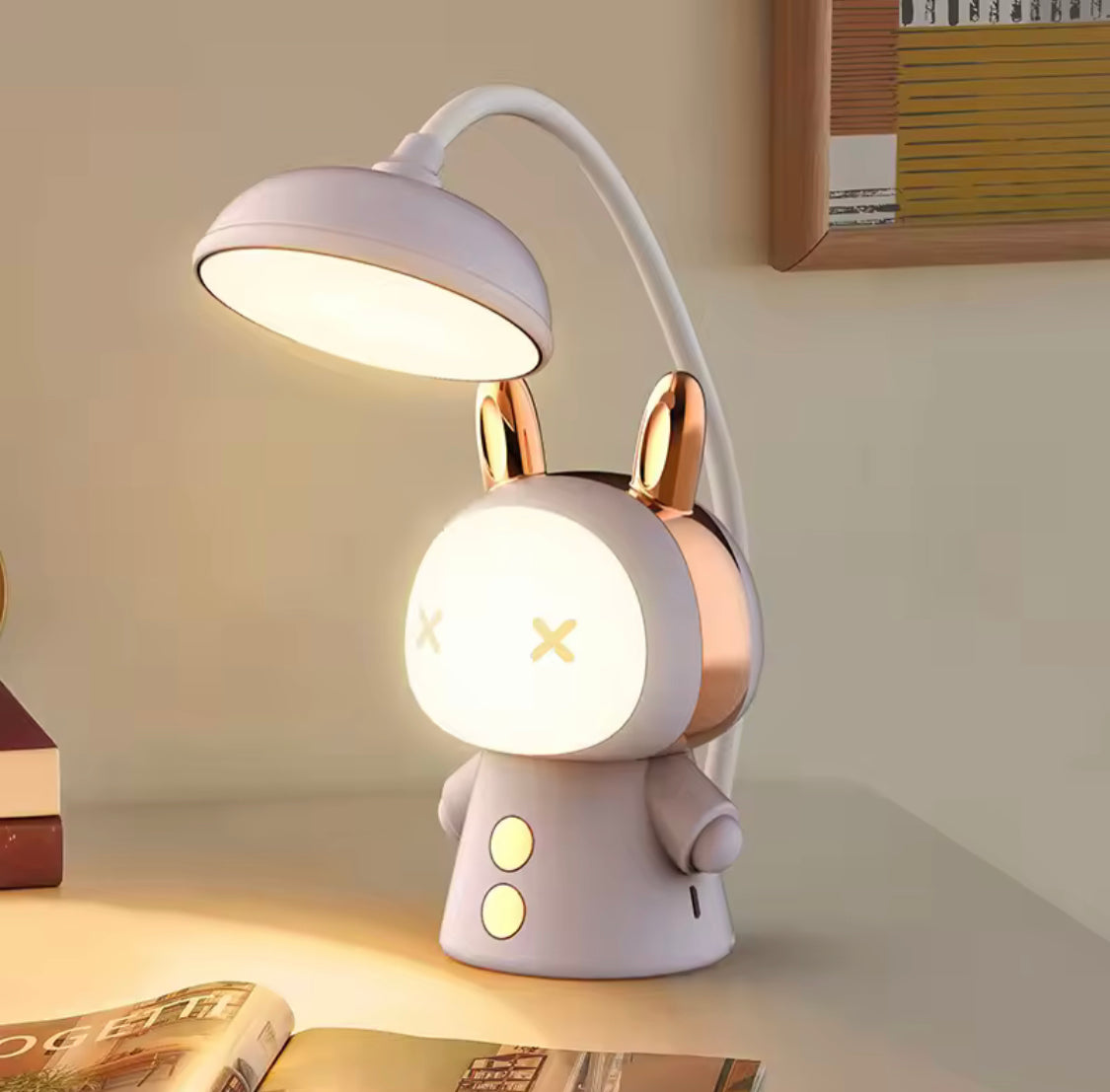 Rechargeable Dual Light Table Lamp, Flexible Cartoon LED Desk Lamp, Home Decor Desk Lamp