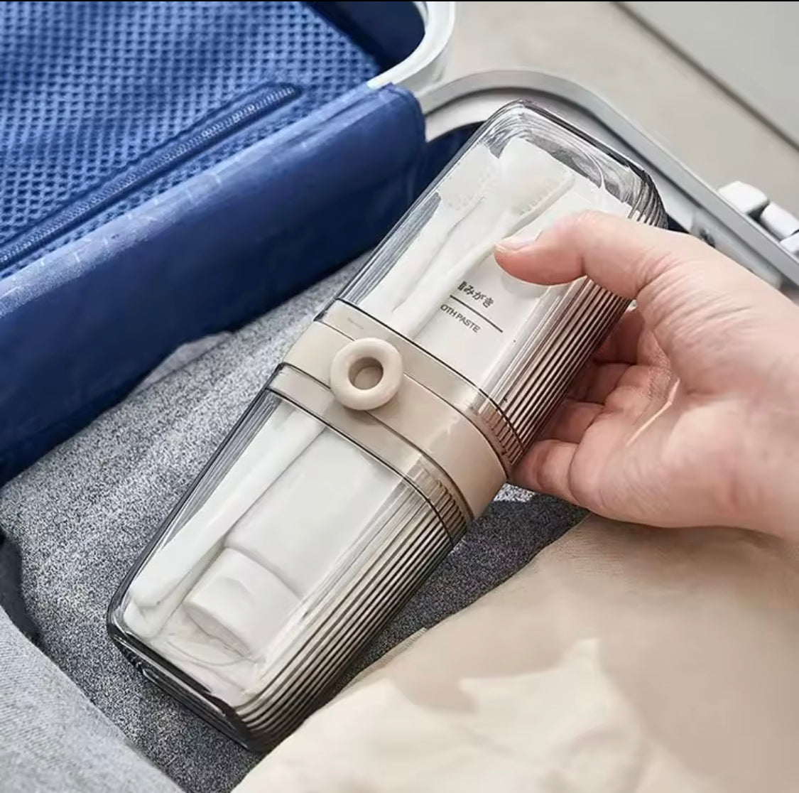 Transparent Toothbrush Travel Box, Portable Leakproof With Lid Toothbrush Cup, Toothpaste And Brush Storage Case