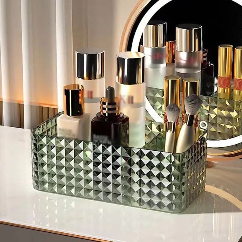 3 Compartment Diamond Tissue Box, Sundries Makeup Paper Storage Box, Napkin Remote Control Storage Box, Spring Tissue Paper Box, Crystal Rectangular Scarf Box