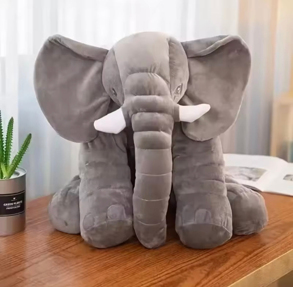 Elephant Design Plush Toy, Elephant Grinding Teeth Toy, Kids Elephant Huggable Pillow, Elephant Design Stuffed Toy