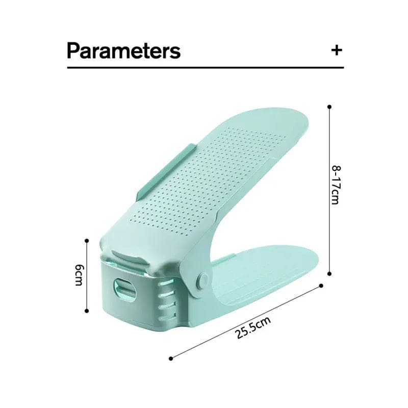 Adjustable Shoe Stacker, Shoe Slots Organizer, Shoe Slots Space Saver, Double Deck Shoe Rack Holder for Closet Organization, Footwear Support Cabinet Closet Stand, Home Wardrobe Shoe Holder, Double Shelf Layered Shoe Rack, Footwear Support Slot Shoe Box