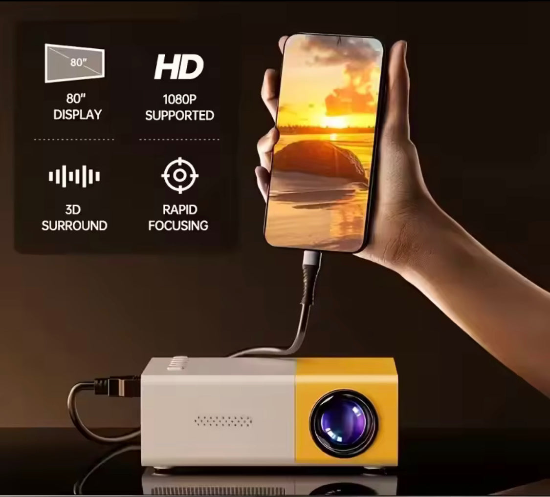 Mini Portable Projector, New Ultra High Definition Projector, Wall Pro ...