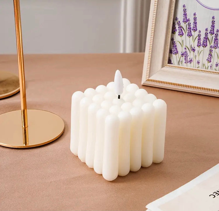 Flawless Battery Operated Candle, Cute Led Square Shape Candle, Decorative Night Light Candle