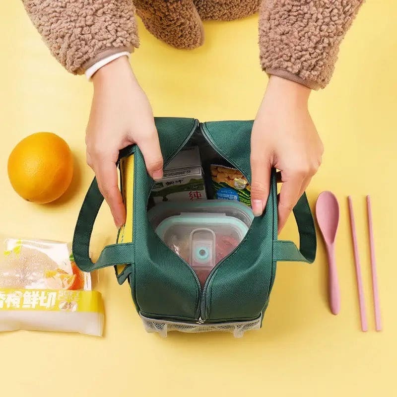 Kindergarten Lunch Bag, Cartoon Insulated Lunch Bag, Multipurpose Cute Aesthetic Pouch, Picnic Travel Breakfast Thermal Food Bag, Portable Bento Meal Bag, Elementary School Lunch Bag, Waterproof Oxford Cloth Thermal Bag