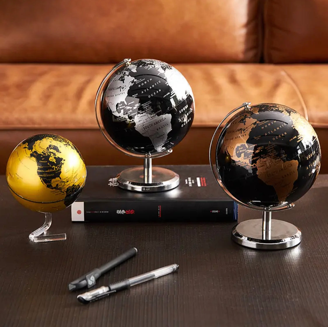 World Globe with Rotating Bracket Decoration, Study Desk Decor Globe, Home Decor Accessories,