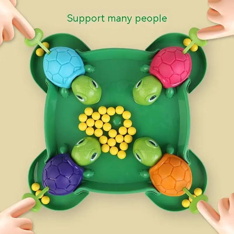 Hungry Turtle Board Toy, Turtle Snatching Bean Ball Table Game, Kids Desktop Competitive Game, Multiplayer Competitive Race Toy, Children's Little Turtle Eating Beans Toy, Creative Launchers Game