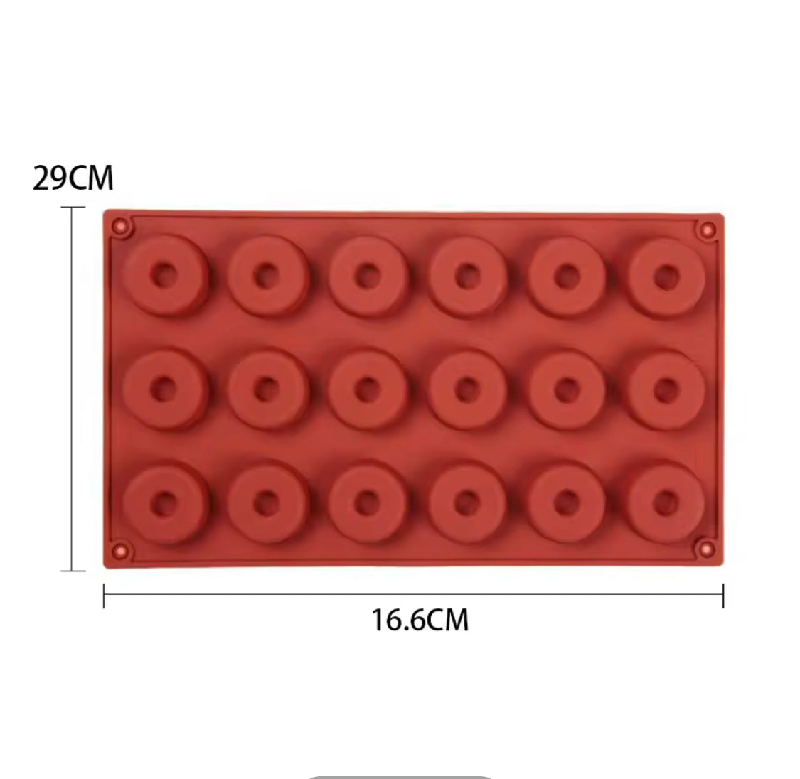 Mini Silicone Donut Chocolate Molds, 18 Grids 3D Silicone Donuts Molds, Pastry Decorating Molds