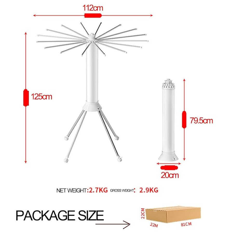 Octopus Portable Drying Rack, Foldable Clothes Drying Rack, Tripod Style Clothes Warmer, Rotating Washing Hanger Rack