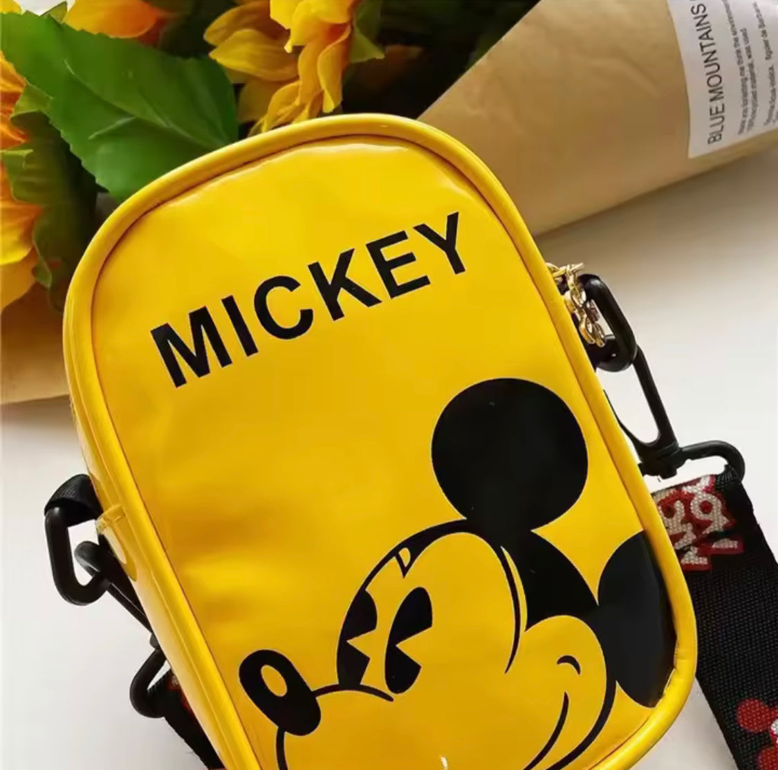 Disney Mickey Mouse Shoulder Cross Bag, Soft Toddler Bag, Mini Travel Kids Backpack, Disney Children Backpack