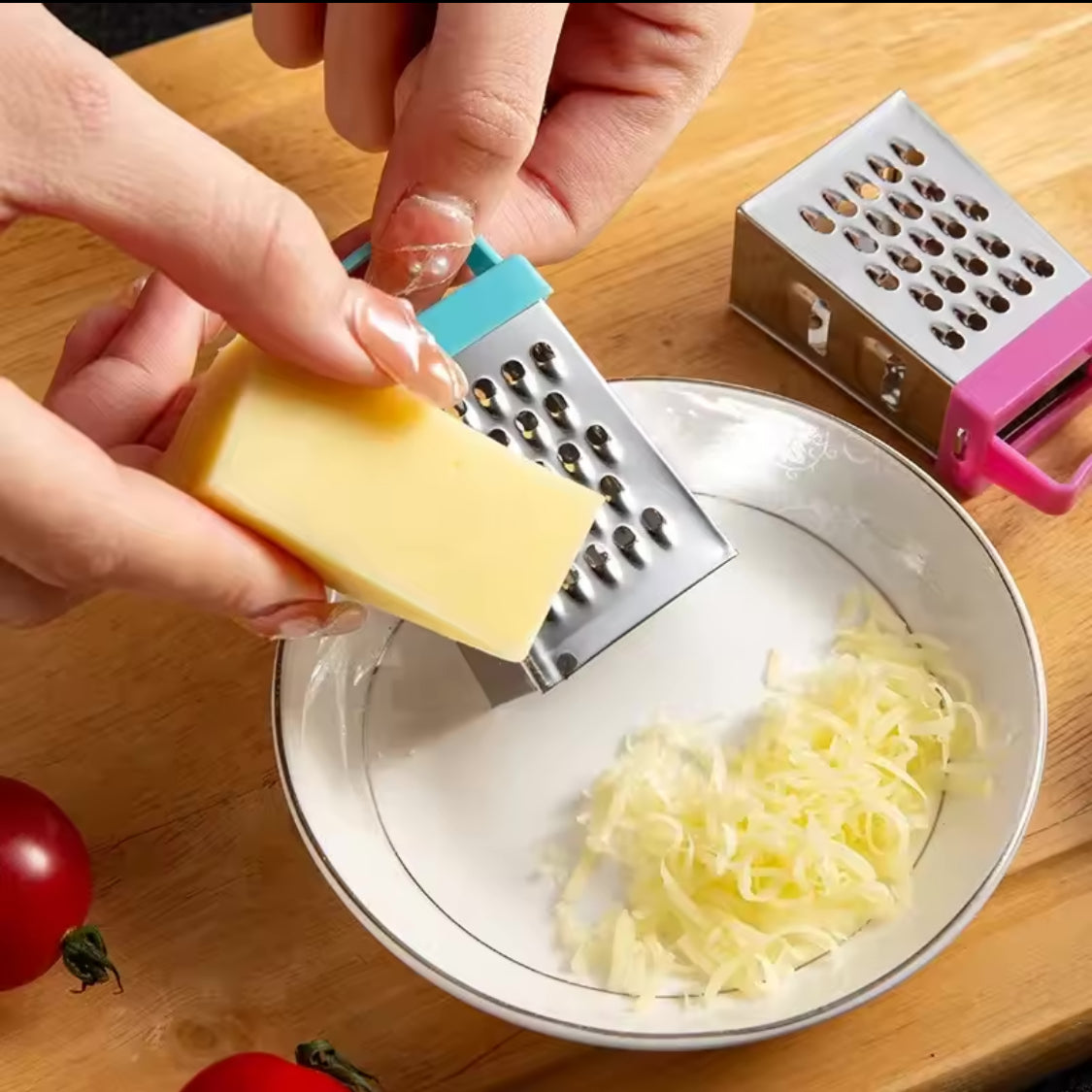 Stainless Steel Mini Grater, Mini Four Sided Grater, Stainless Steel Cucumber Slicer, Mini Cheese Grater, Stainless Steel Mini Vegetable Slicer