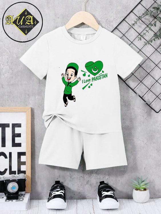 Baba & Baby 14 August Kids Suit, Happy Independence Day Dress For Kids, Childern Celebration Track Suit