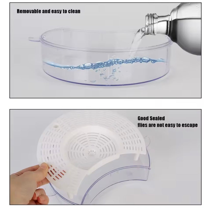 Electric Fly Trap Catcher, Automatic Quiet Insect Flycatcher, Removable Outdoor Garden Flytrap Trap Device