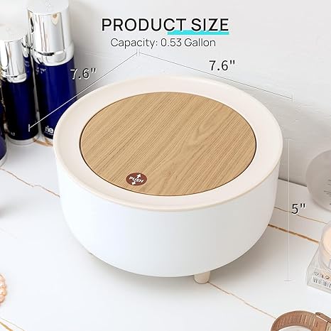 Nordic Press Desktop Trash Can, Creative Desktop Waste Bin, Bedroom Bedside Trash Can With Lid