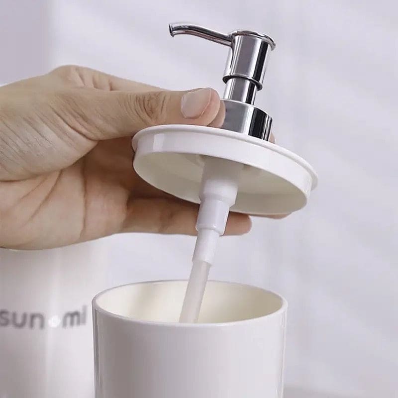 Shower Gel Bottle, Push Type Refillable Empty Glossy Bottle, Bathroom Kitchen Soap Dispenser, Liquid Soap Dispenser Pump, Manual Soap Dispenser Can, 300ml Soap Dispenser, Countertop Lotion Pump Bottle