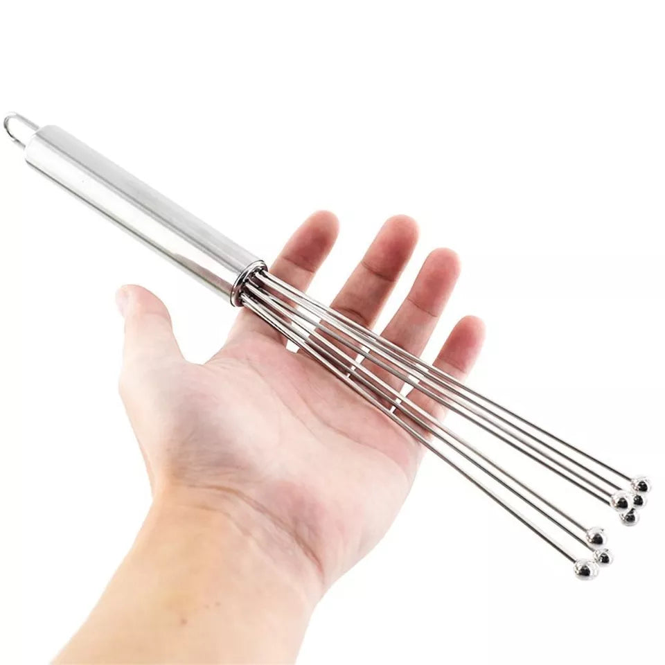 Steel Balls Egg Beater, Handheld Egg Beater, Manual Whisk Kitchen Baking Tools, Cooking Foamer Wisk Cook Blender