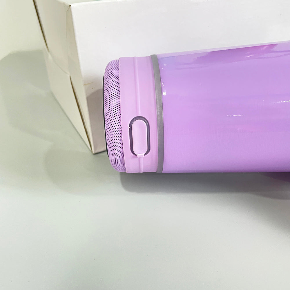 Double Vacuum Bluetooth Audio Car Tumbler, Tumbler With Handle Lid Straw, Stainless Steel Vacuum Insulated Car Mug, Thermal Iced Bottle