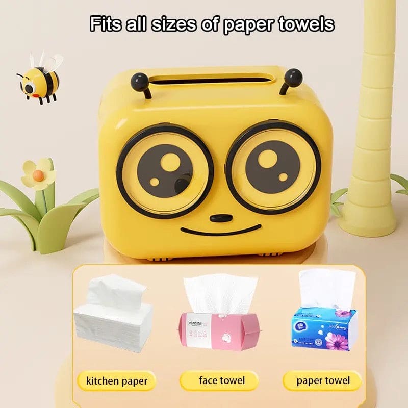 Bee Tissue Box, Cute Napkin Storage Box, Cartoon Toilet Paper Box, Vintage Tissue Holder, Living Room Tissue Box