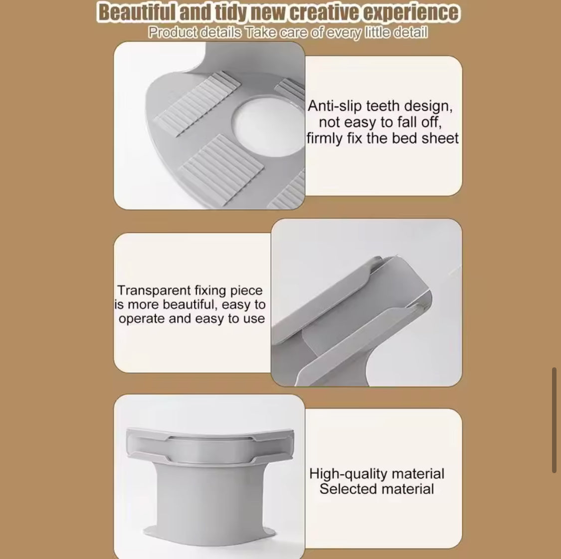 4 Pcs Heavy Duty Bed Sheet Corner Clips, Durable Grippers For Bed Sheet, Non Slip Bed Sheet Corner Protectors, Bed Sheet Corner Tightening Clip