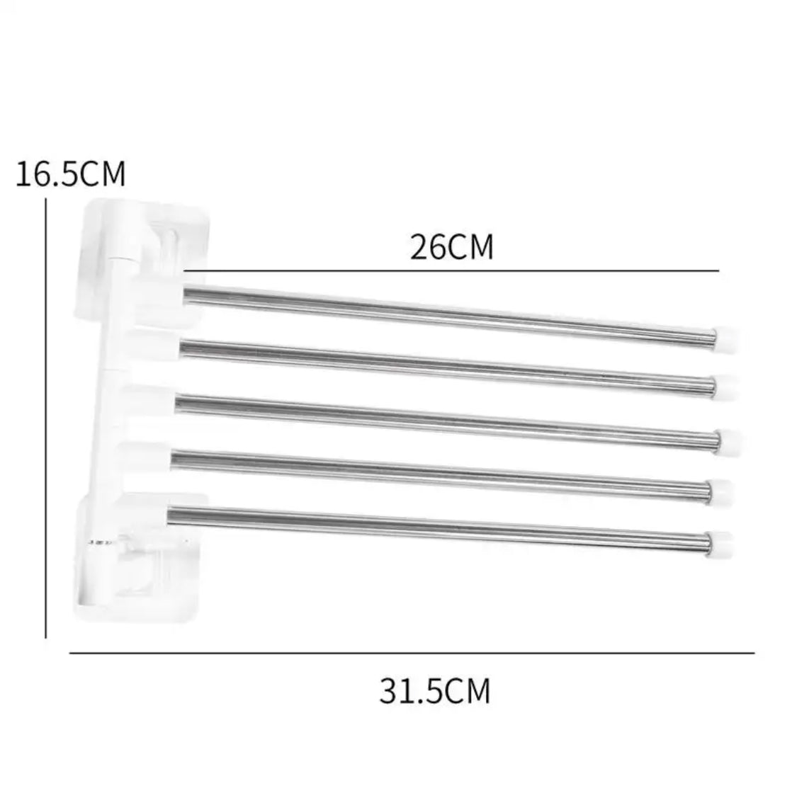 Multi Layer Hanging Folding Towel Rack, Wall Hanging Rotary Towel Rack, Aluminum Swing Arms Towel Rack