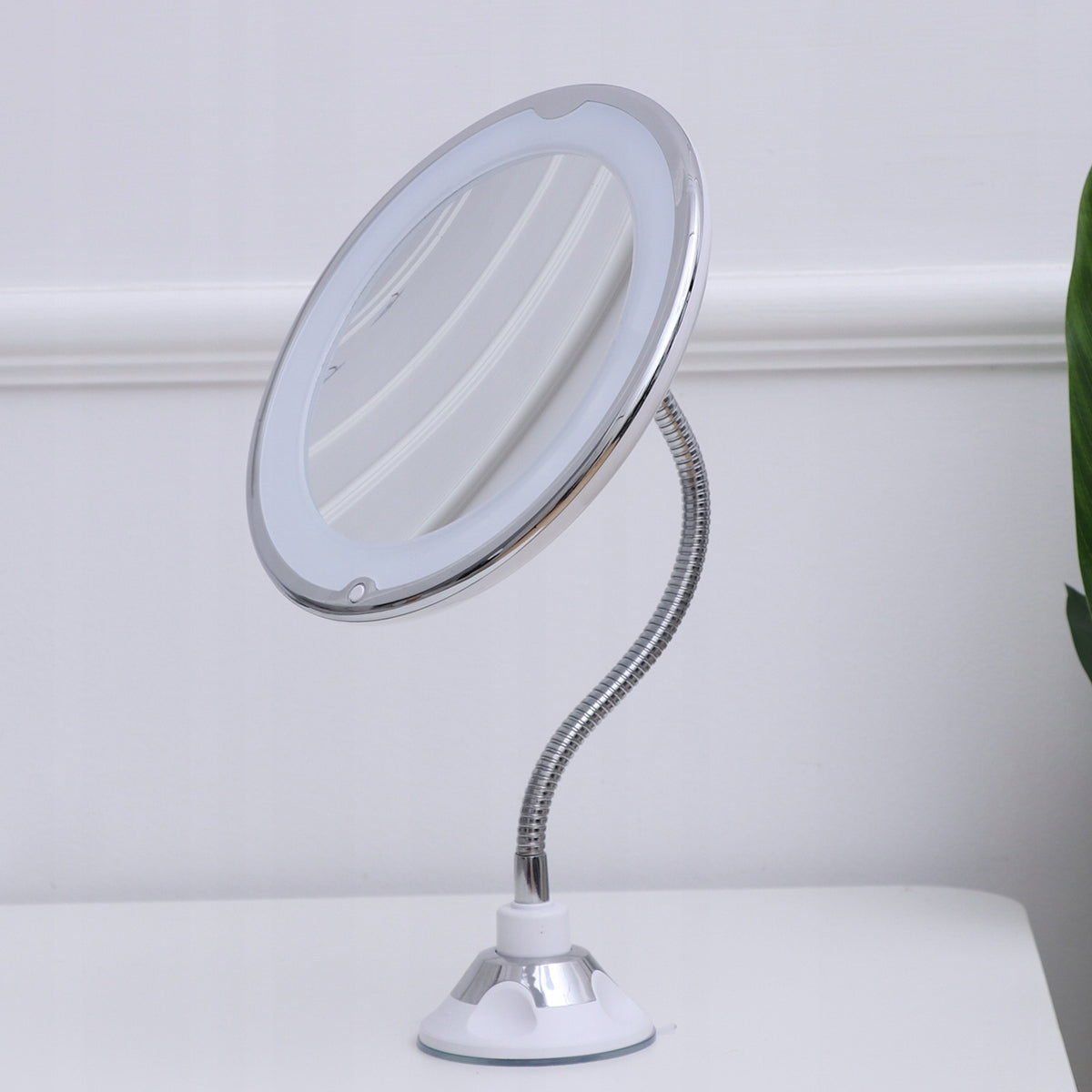 Folding LED Lamp Mirror, Bathroom Magnification Vanity Mirror, Smart Makeup Mirror