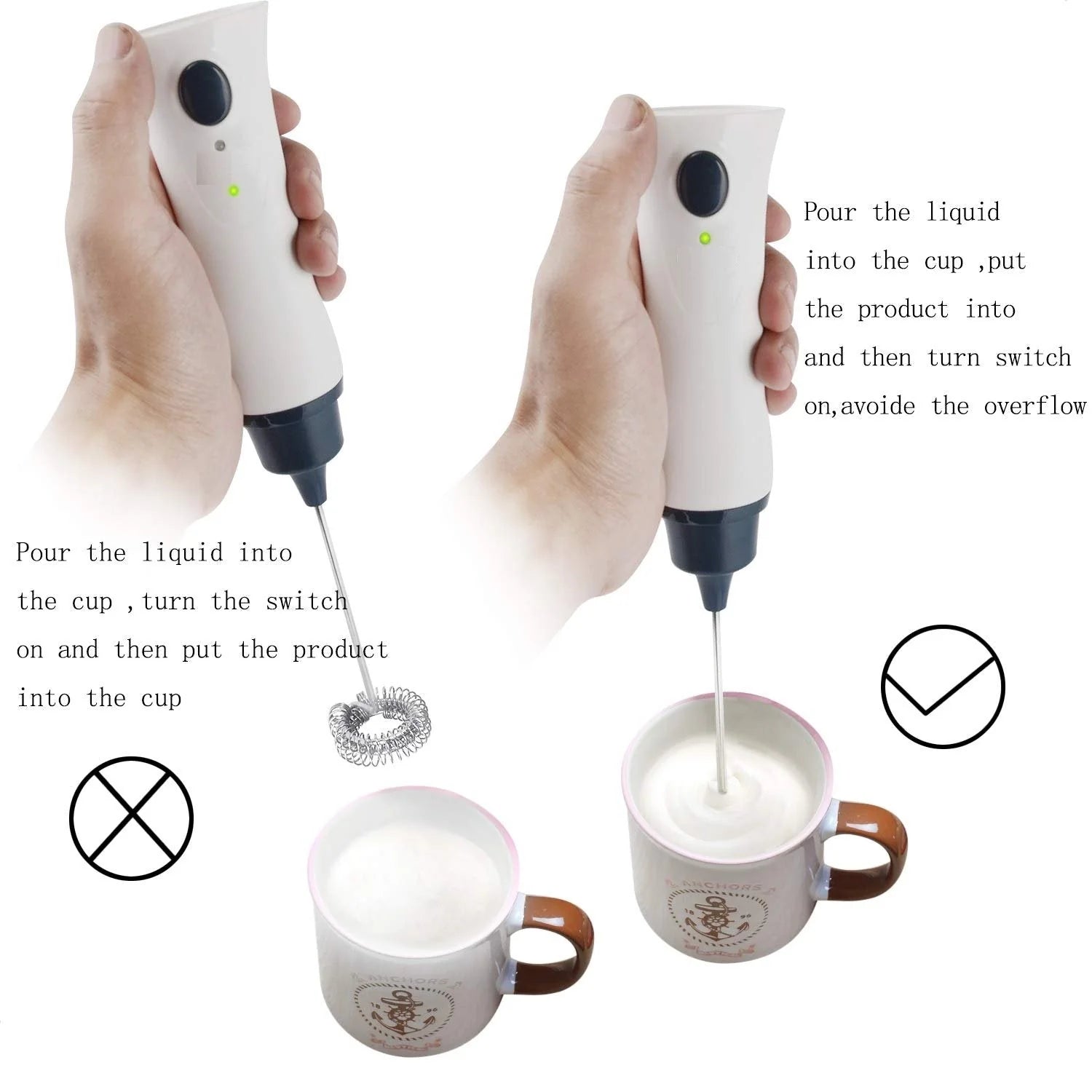 Automatic Egg Beater, Foamer Handheld Blender,  Cooking Stirrer Egg Beater With Cover, Handheld Electric Coffee Egg Mixer,  Rechargeable Handheld Wand Coffee Blender