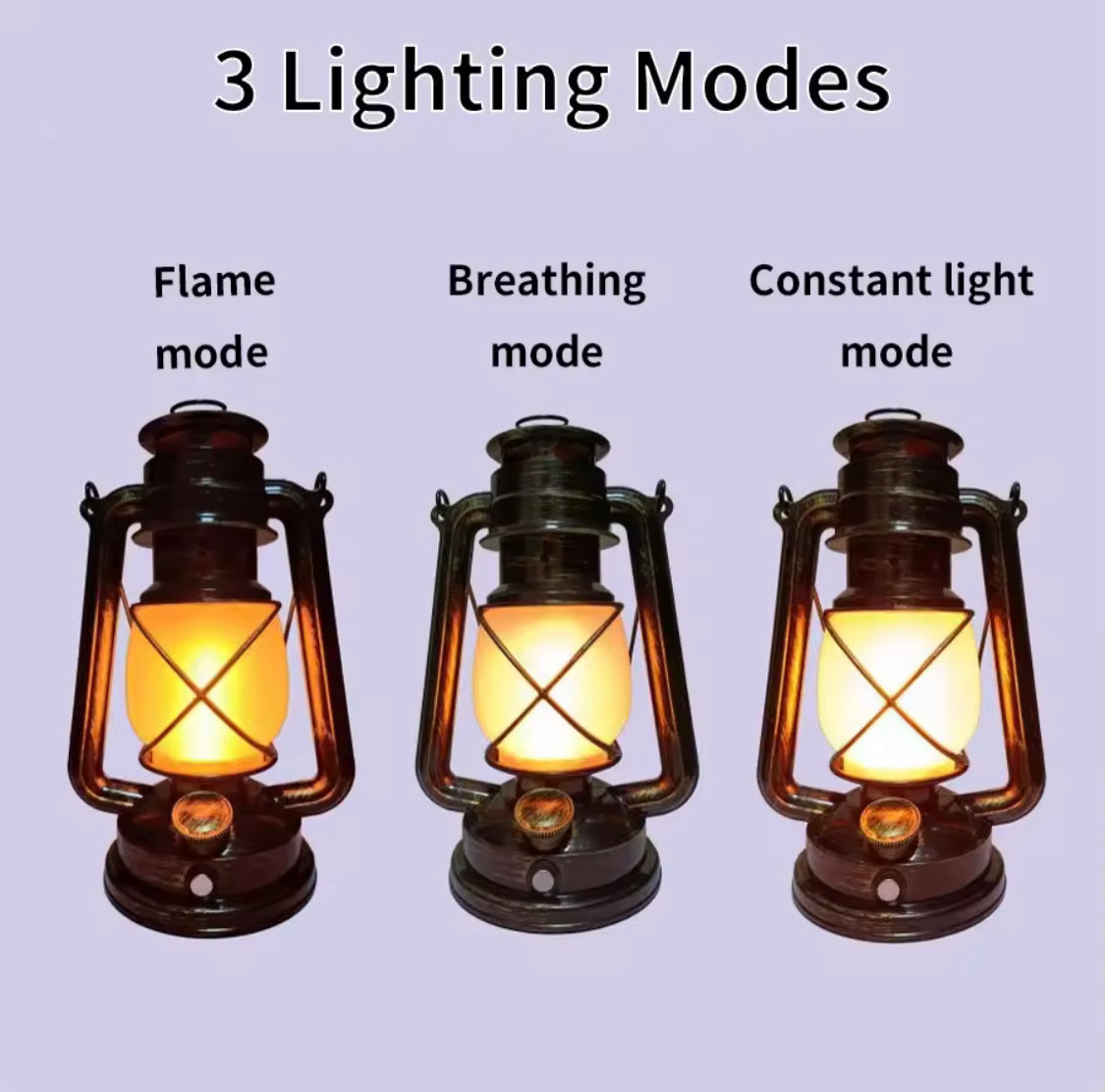 Retro Portable Lanterns, Rechargeable Hanging Travel Camping Lamp, 3 Lightning Modes For Desktop Bar Restaurant Decoration, Vintage LED Hanging Lantern