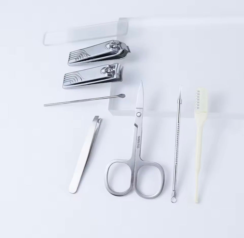 Mini Suitcase Style Nail Clippers Set, Stainless Steel Nail Care Tool, Mini Travel Manicure Pedicure Kit, Portable Beauty Care Accessories