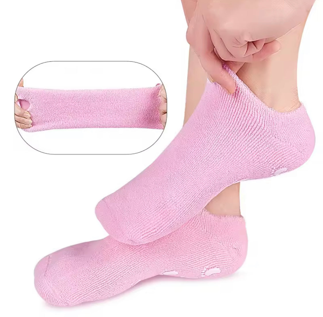 Foot Spa Gel Moisturising Anti Cracked Socks, Feet Care Protector, Full Length Silicone Foot Protector, Reusable Pedicure Silicone Sock