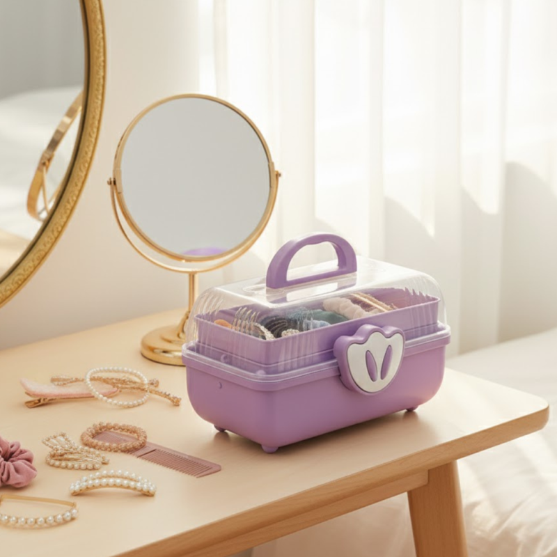 Cute Hair Accessories Organizer, Multilayer Jewelry And Makeup Organizer, Cute Vanity Organizer For Girls