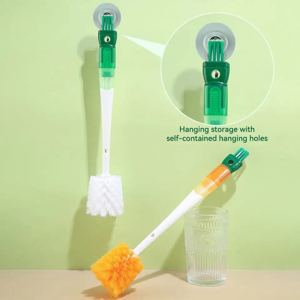 5 In 1 Cup Cleaning Brush, Multifunctional Long Handle Cup Wash Brush, Portable Clean Up Water Bottles Brush, Silicone Cup Cleaning Brush, Bottle Cleaning Brush Kit, Insulation Cleaning Brush, Ergonomic Grip Cup Brush, Groove Cleaning Brush