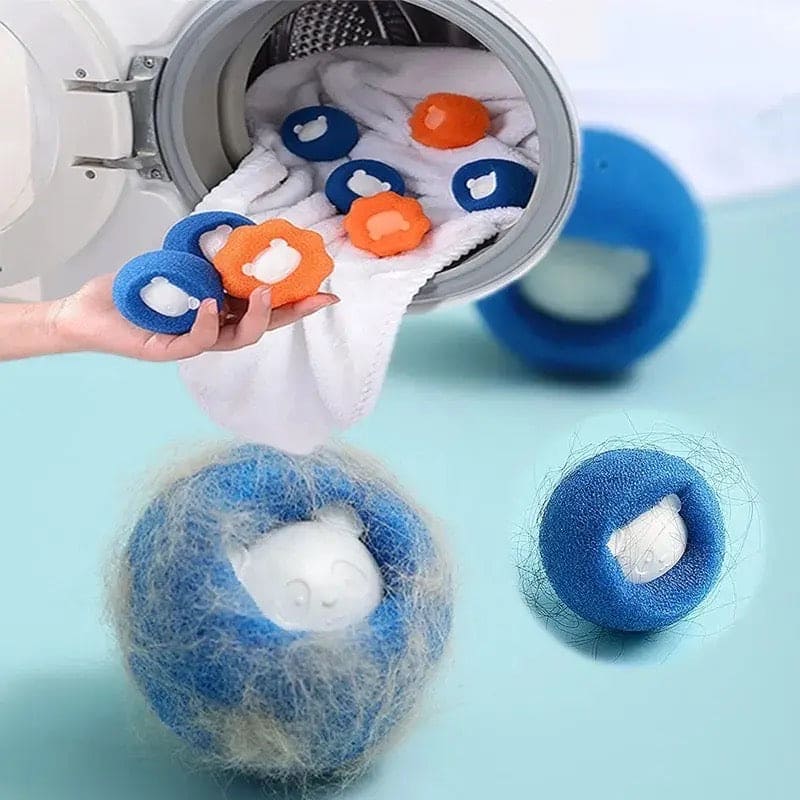 Set Of 5 Magic Laundry Ball, Clothes Hair Cleaning Ball, Cat Dog Hair Catcher Laundry Ball, Reusable Washing Machine Filter Wool Ball, Pet Fur Lint Catcher Laundry Ball,  Clothes Underwear Wash Ball, Anti Winding Sticky Pet Hair Lint Washing Balls