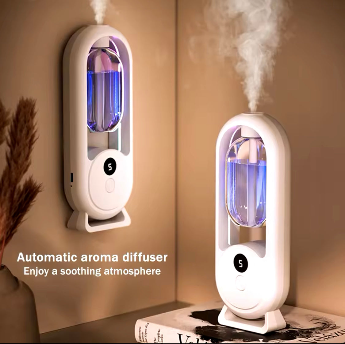 5-Mode Aroma Diffuser, Rechargeable Living Room Air Freshener, Wall Mounted Aroma Diffuser