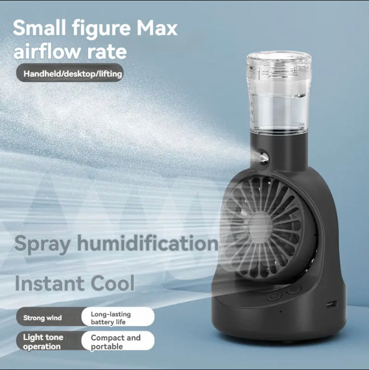 Water Restocking Spray Fan, Portable Outdoor Humidifying Fan, Household Office Fan